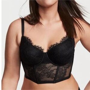 NWT Victoria Secret 36D VS Archives The Fabulous Full Cup Corset
Bra black lace